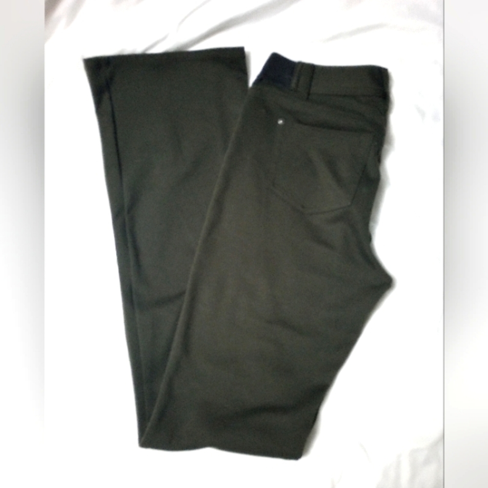 Womens Dark Green Bootcut Pants